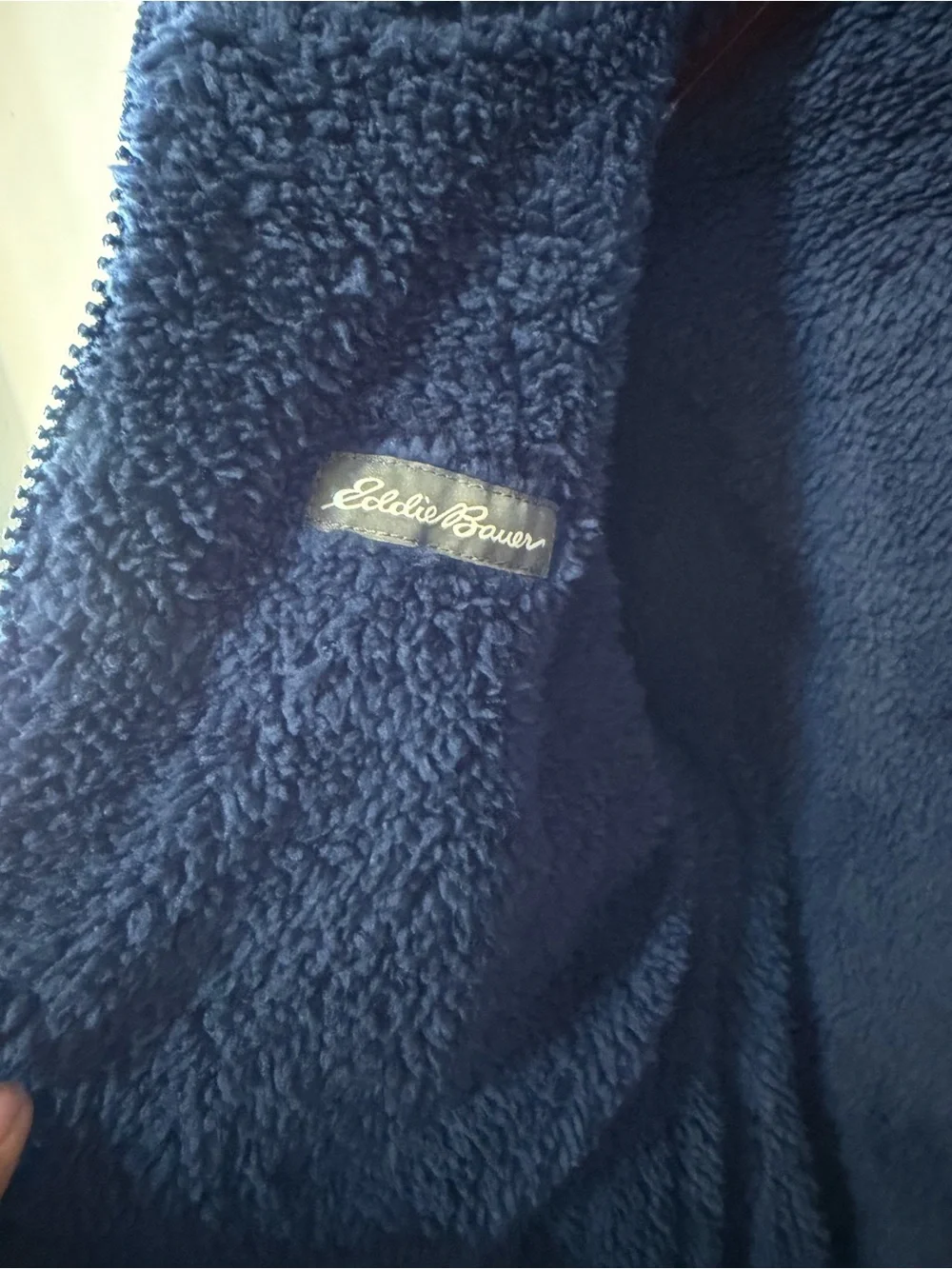 Eddie Bauer reversible Kids Hooded Puffer Jacket in Dark Blue & Bright Blue